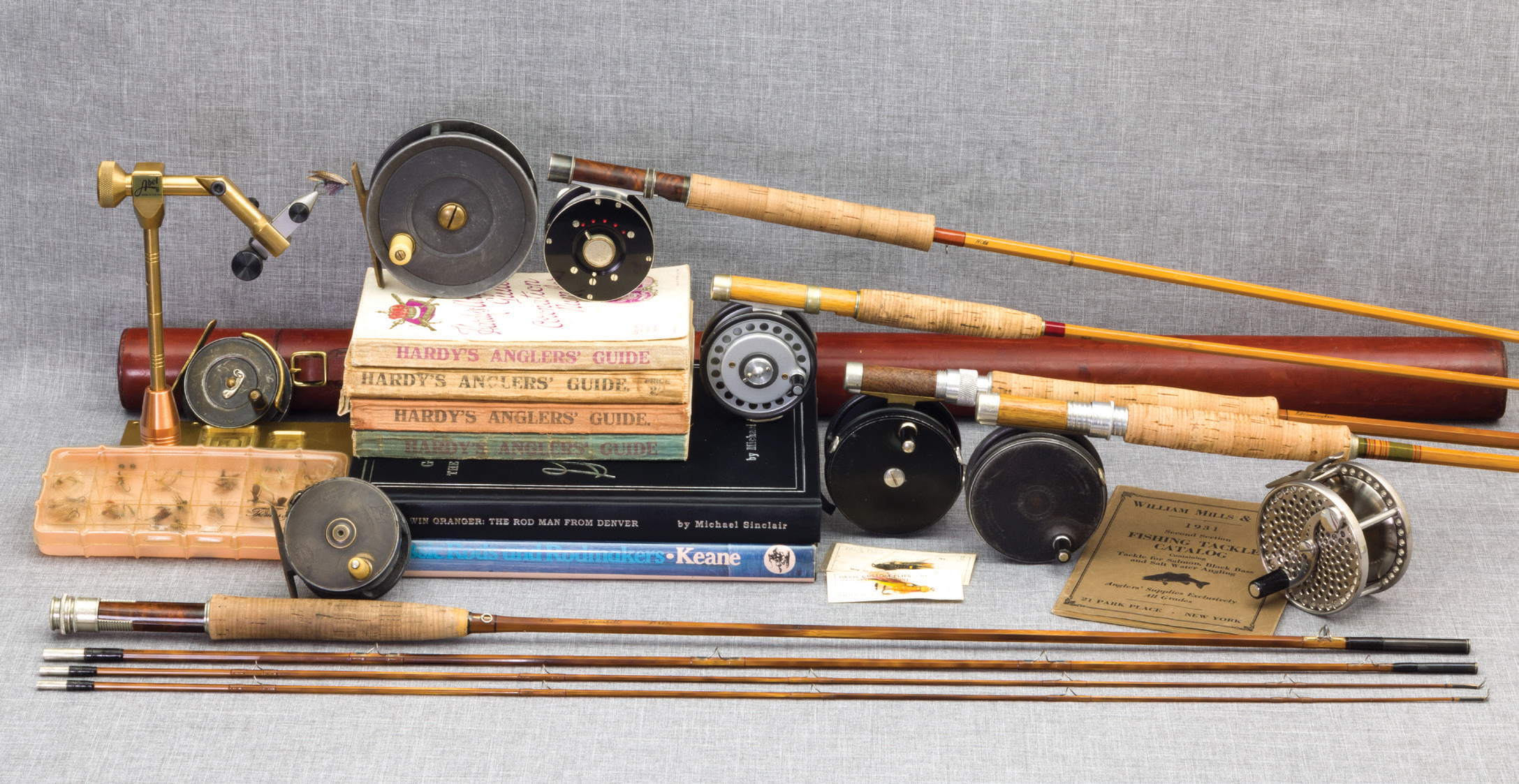 Hardy - Part Vintage Fishing Rod along with various other vintage